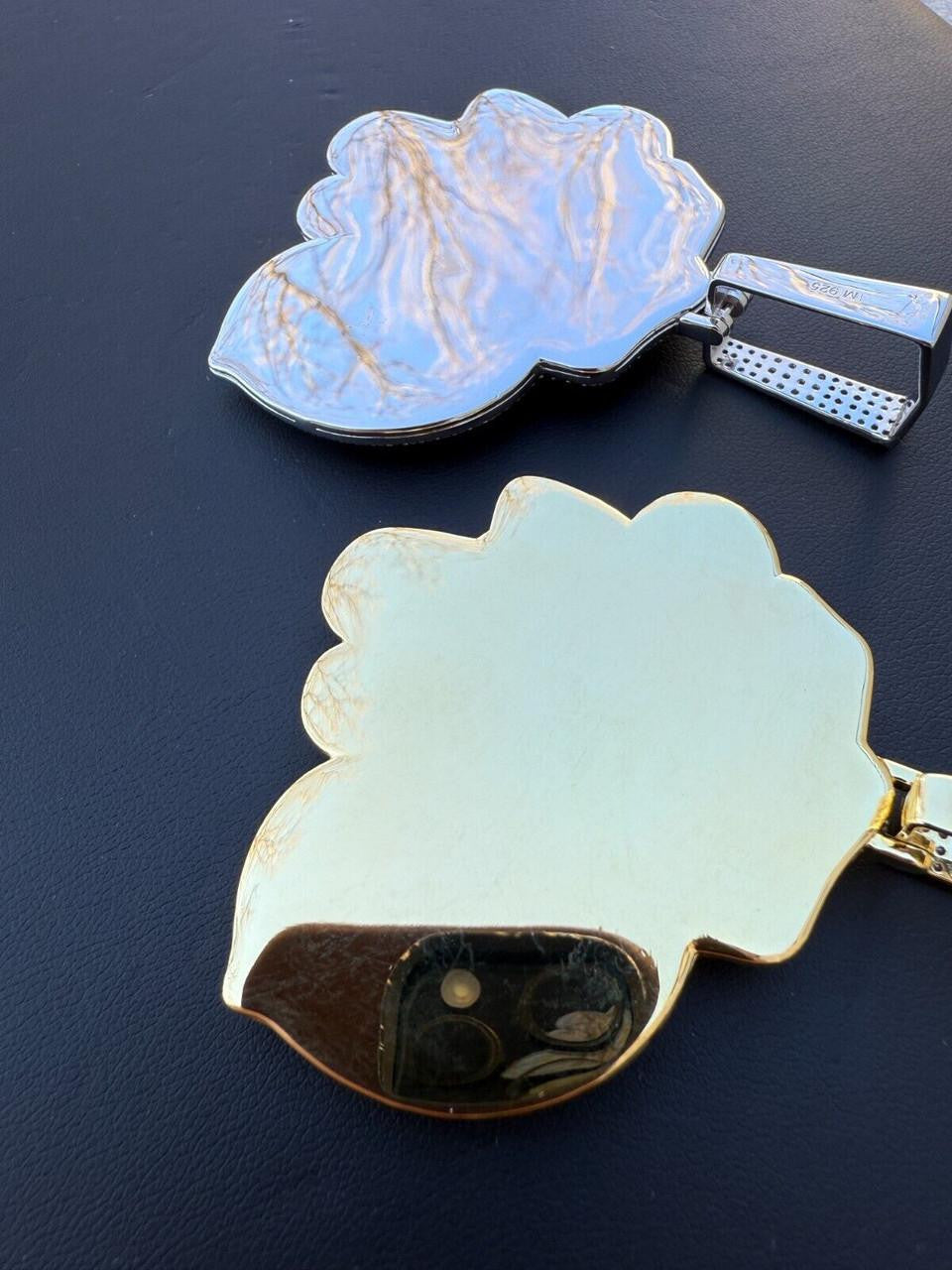 MOISSANITE OTF "Only The Family" Hip Hop Pendant - 14k Gold Vermeil Or 925 Silver - Large 2.75"