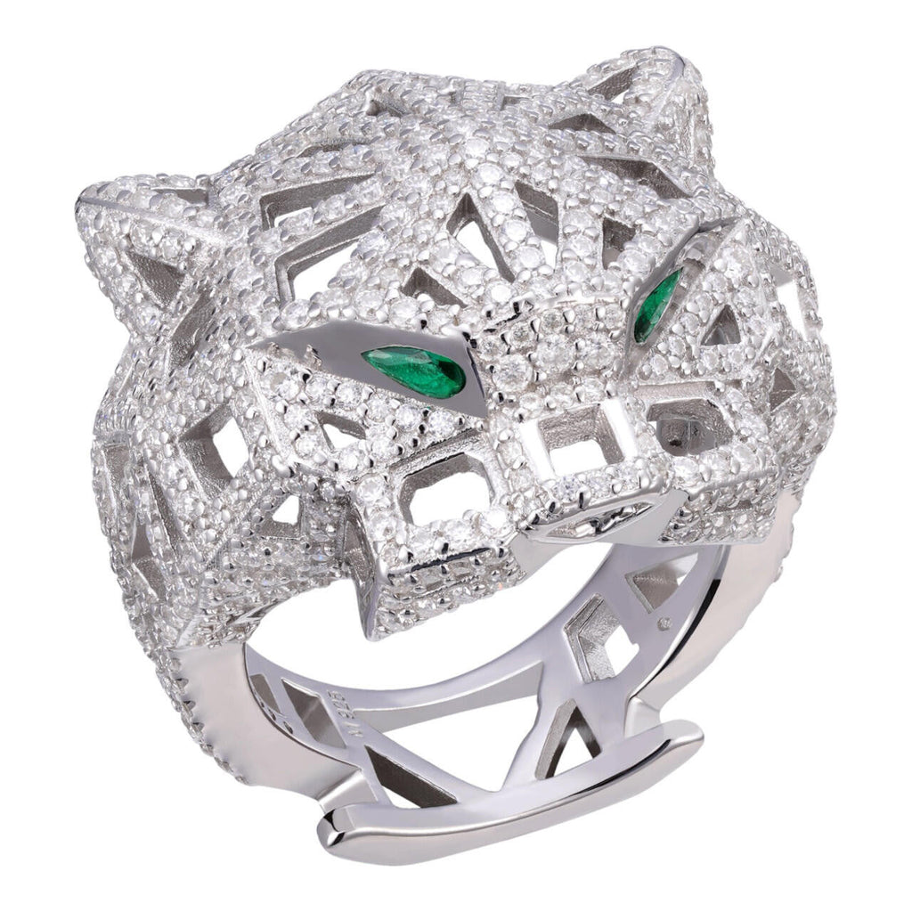 MOISSANITE Panther Fury Ring - 925 Silver
