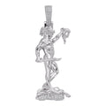 MOISSANITE Perseus W. Medusa Head Pendant - 925 Silver - 3 Sizes 1"-3"