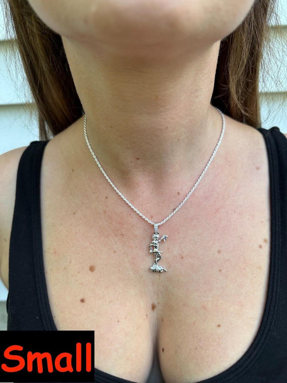 MOISSANITE Perseus W. Medusa Head Pendant - 925 Silver - 3 Sizes 1"-3"