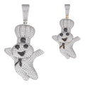 MOISSANITE Pillsbury Doughboy Money Iced Out Pendant - 14k Gold Vermeil Or 925 Silver - Large 2.75"