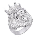 MOISSANITE Rasta King Lion Head Ring - 925 Silver