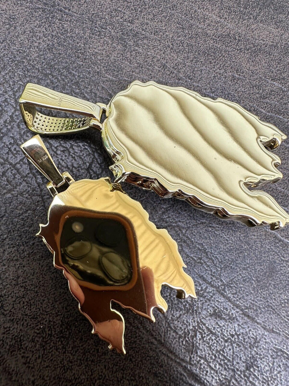 MOISSANITE  Iced Out Hip Hop Jesus Pendant - 14k Gold Vermeil 925 Silver  - 2 Sizes 2.25"-3"