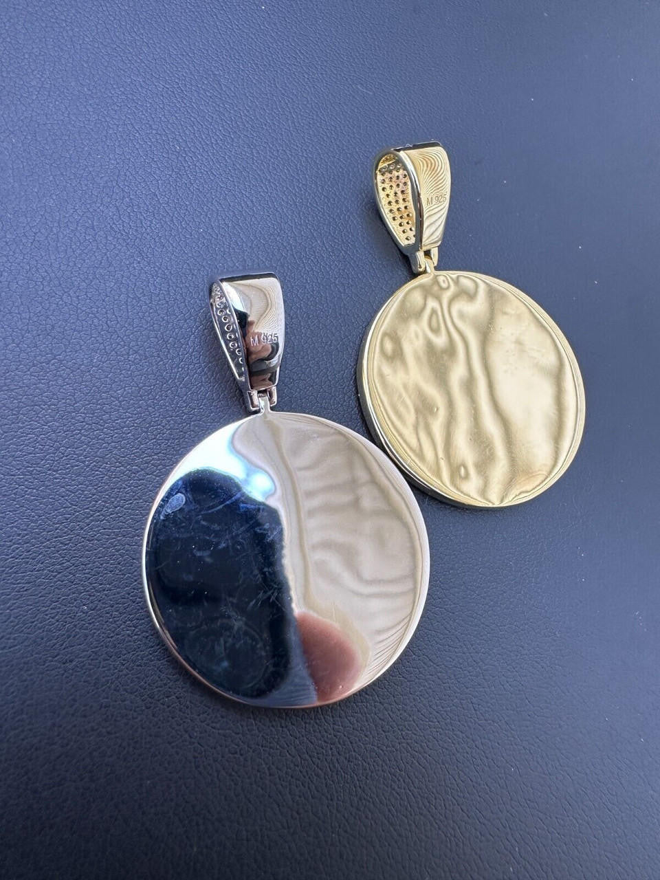 MOISSANITE Ying Yang Chinese Symbol Iced Out Pendant - 14k Gold Vermeil Or 925 Silver - Small 1.5"