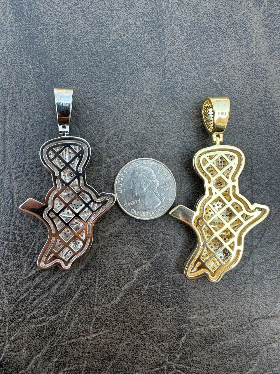 MOISSANITE Pillsbury Doughboy Money Iced Out Pendant - 14k Gold Vermeil Or 925 Silver - Large 2.75"