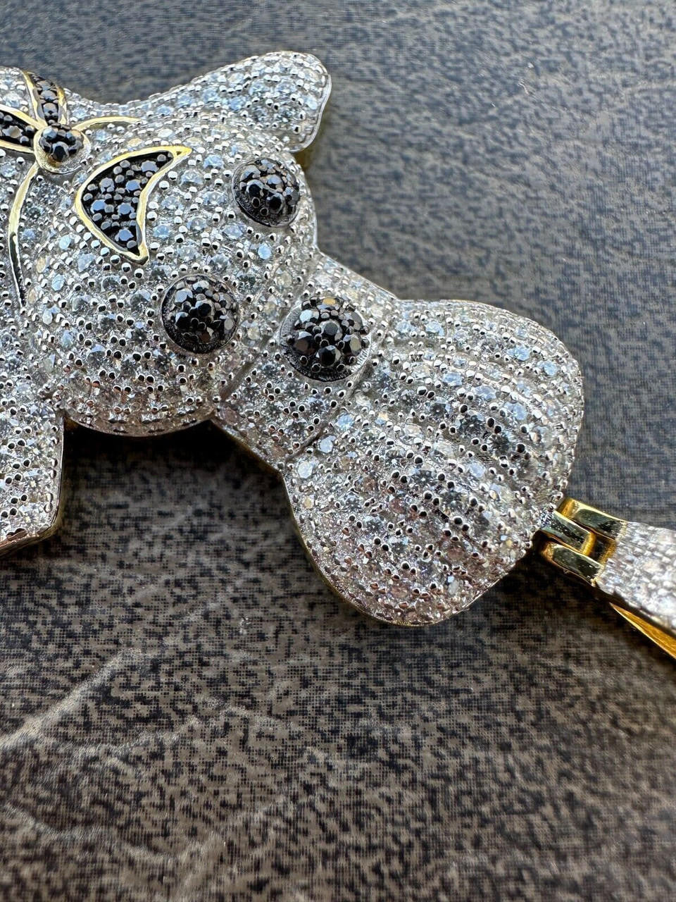 MOISSANITE Pillsbury Doughboy Money Iced Out Pendant - 14k Gold Vermeil Or 925 Silver - Large 2.75"