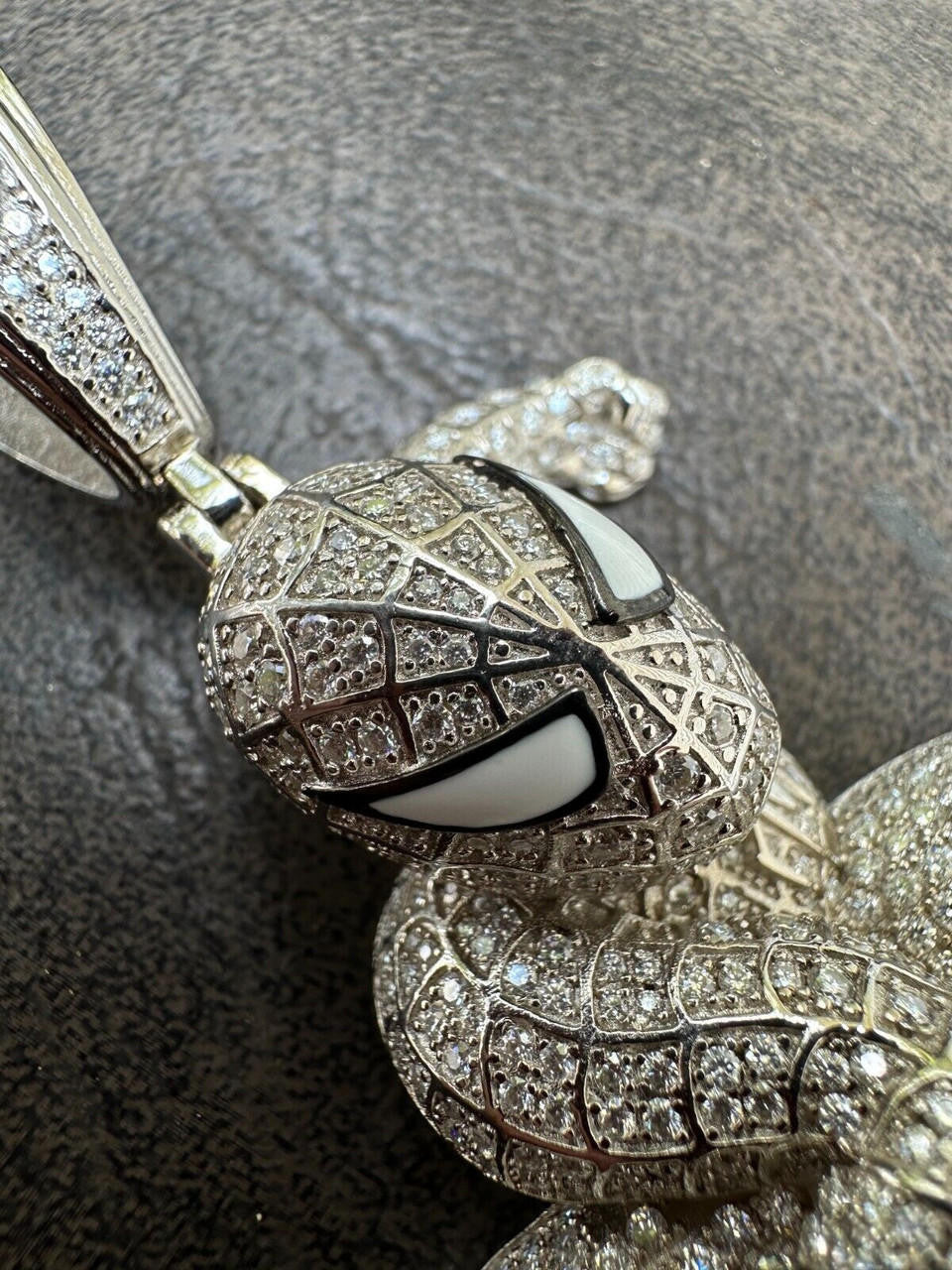 MOISSANITE Spiderman Iced Out Pendant - 14k Gold Vermeil Or 925 Silver - Large 2.5"