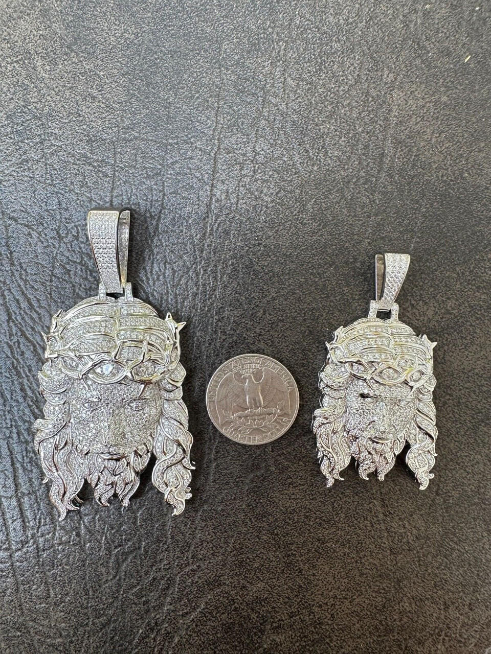 MOISSANITE  Iced Out Hip Hop Jesus Pendant - 925 Silver - 2 Sizes 2.25"-3"