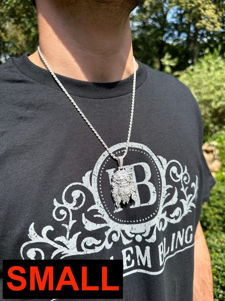 MOISSANITE  Iced Out Hip Hop Jesus Pendant - 925 Silver - 2 Sizes 2.25"-3"