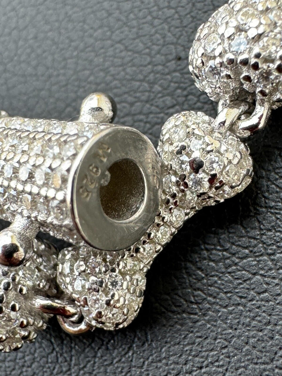 MOISSANITE Custom Bone Link Bracelet Iced Out - 925 Silver - 6.5mm - 7.5-8.5"