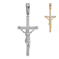 Moissanite Real Iced Jesus On Cross Pendant - Real 925 Silver 2" Mens Necklace