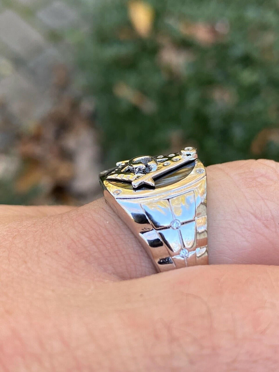 MOISSANITE Masonic Truth Ring - 925 Silver
