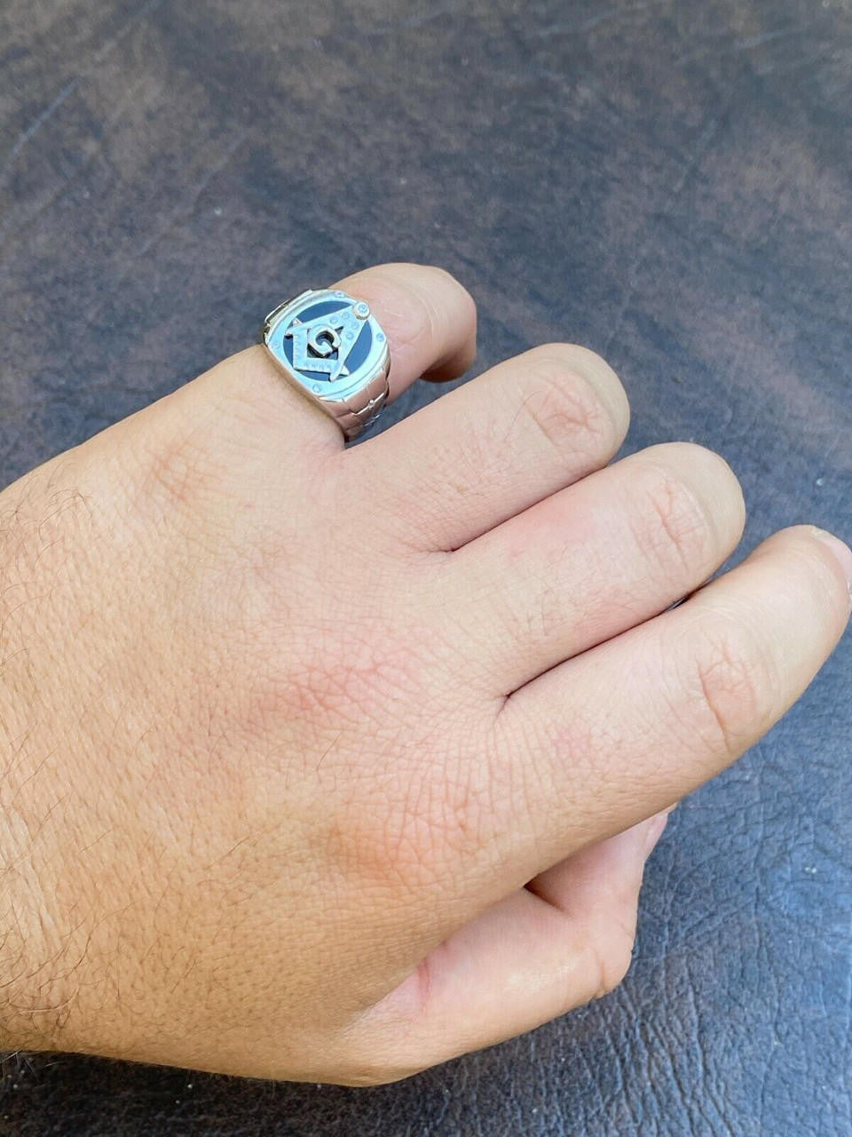 MOISSANITE Masonic Truth Ring - 925 Silver