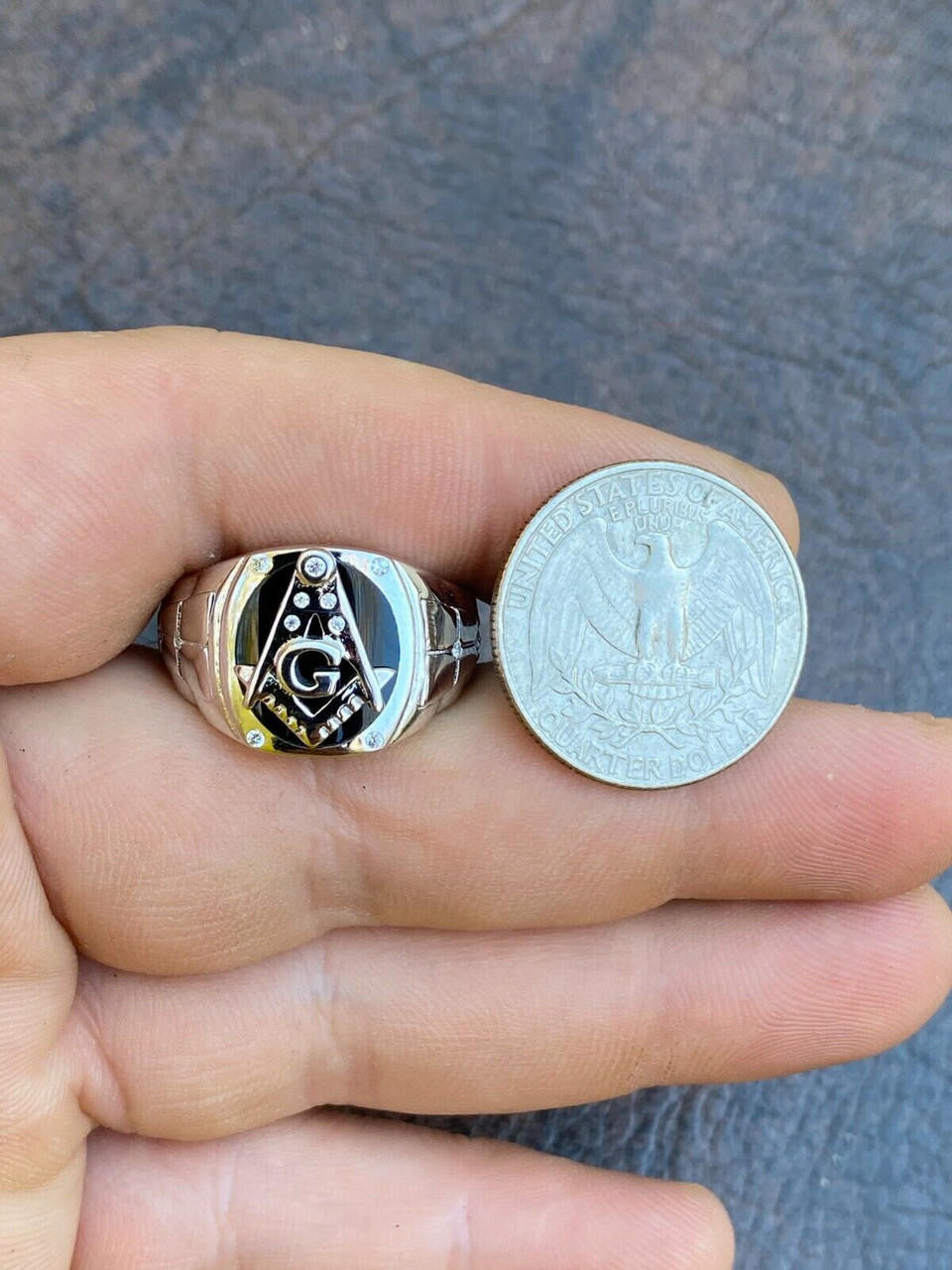 MOISSANITE Masonic Truth Ring - 925 Silver