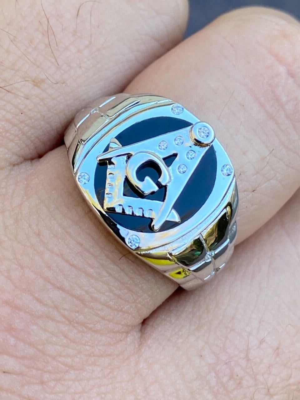 MOISSANITE Masonic Truth Ring - 925 Silver
