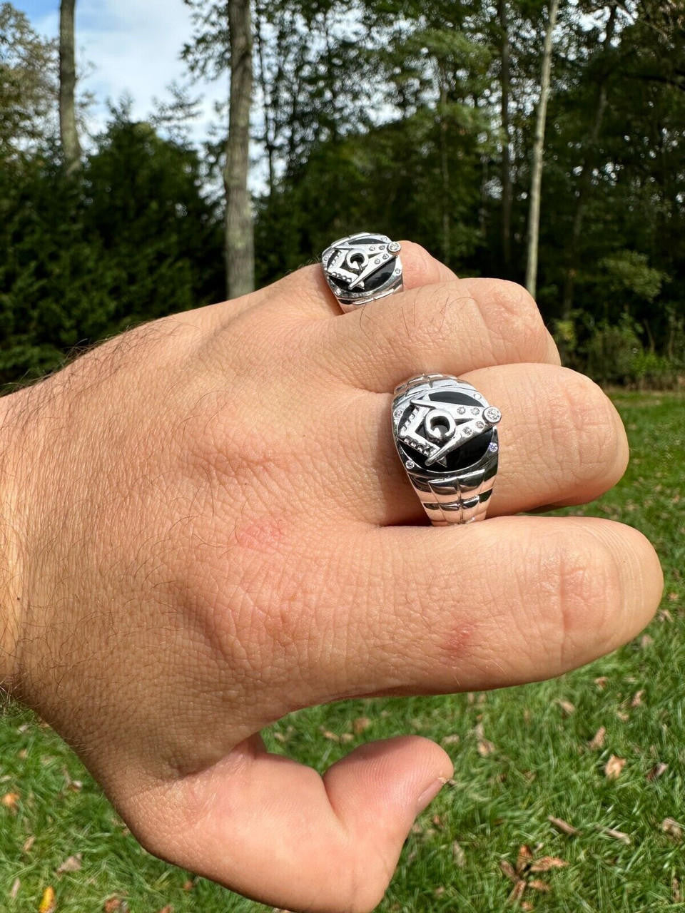 MOISSANITE Masonic Truth Ring - 925 Silver