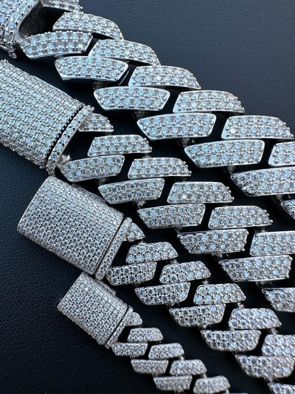 MOISSANITE #1 Bestseller Miami Cuban Link Prong Bracelet Iced Out - 925 Silver - 8mm-20mm - 6" - 9"