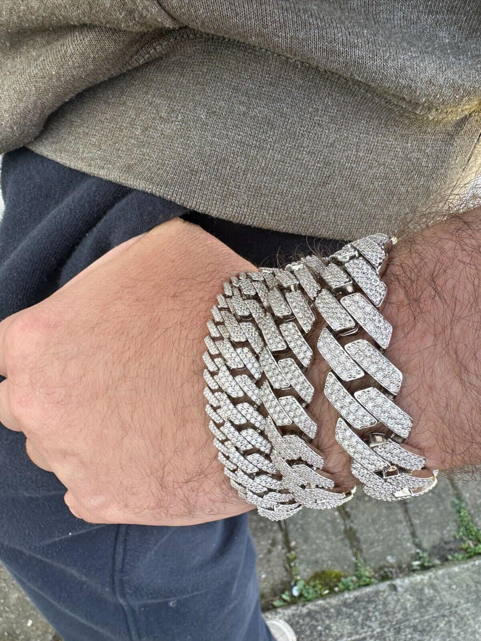 MOISSANITE #1 Bestseller Miami Cuban Link Prong Bracelet Iced Out - 925 Silver - 8mm-20mm - 6" - 9"