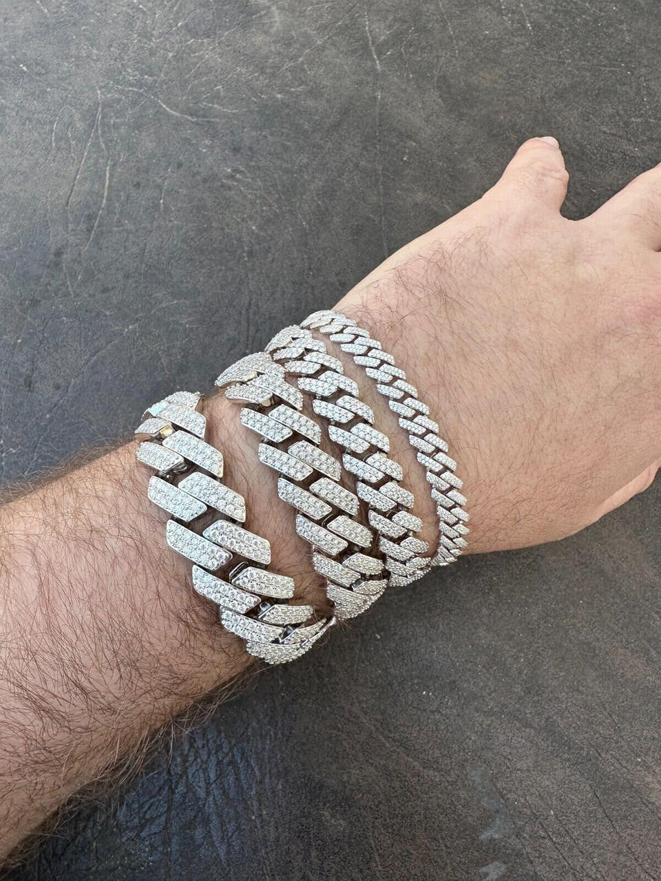 MOISSANITE #1 Bestseller Miami Cuban Link Prong Bracelet Iced Out - 925 Silver - 8mm-20mm - 6" - 9"