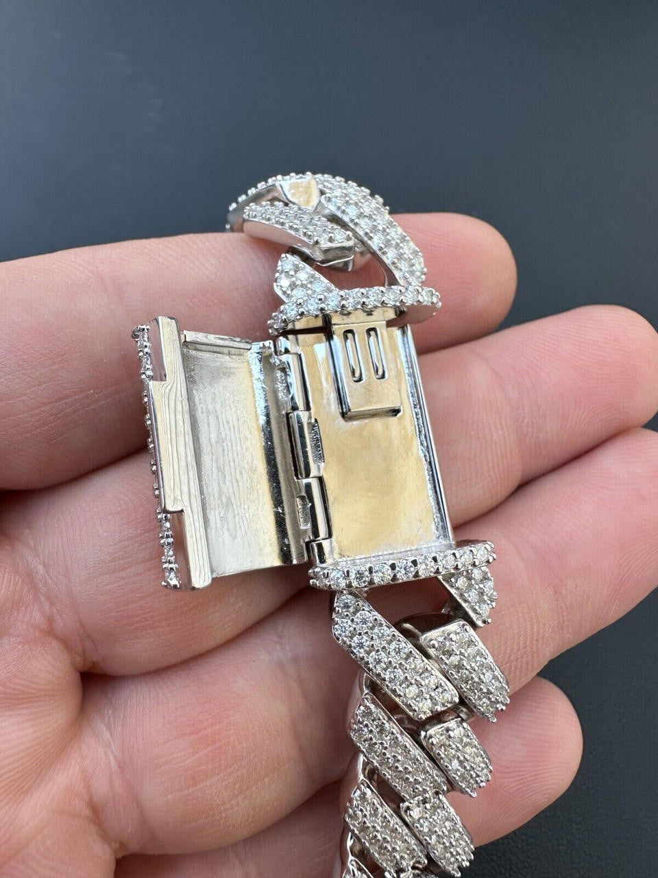 MOISSANITE #1 Bestseller Miami Cuban Link Prong Bracelet Iced Out - 925 Silver - 8mm-20mm - 6" - 9"