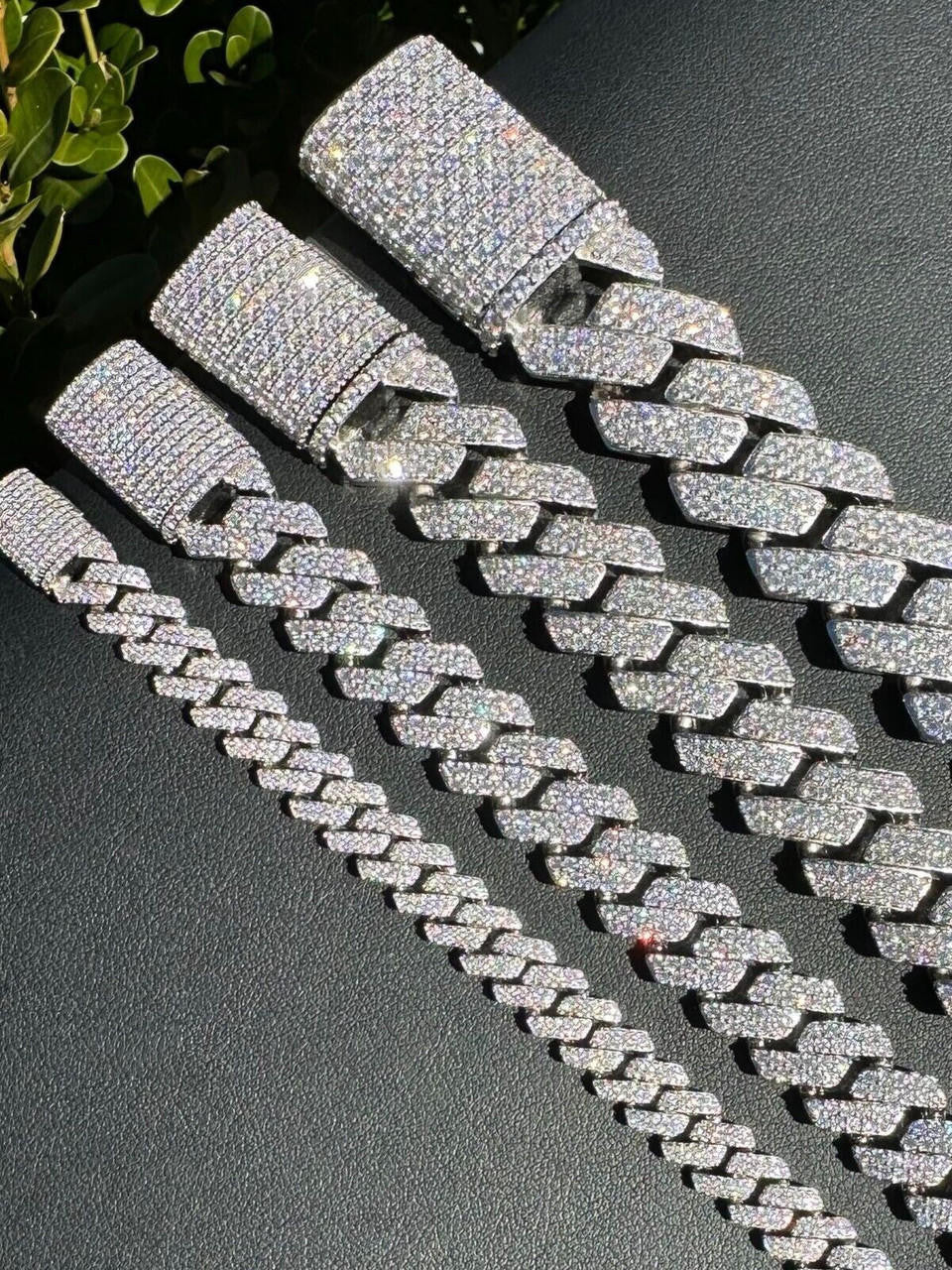 MOISSANITE #1 Bestseller Miami Cuban Link Prong Bracelet Iced Out - 925 Silver - 8mm-20mm - 6" - 9"