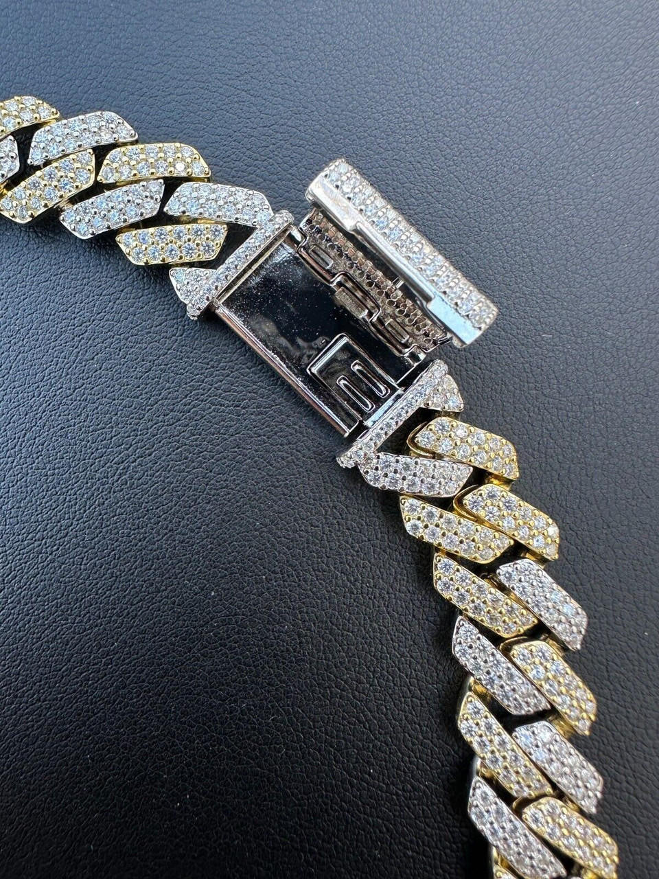 MOISSANITE #1 Bestseller Miami Cuban Link Prong Chain Necklace Iced Out - 14k Gold Vermeil & 925 Silver - 8mm-20mm - 16" - 30"