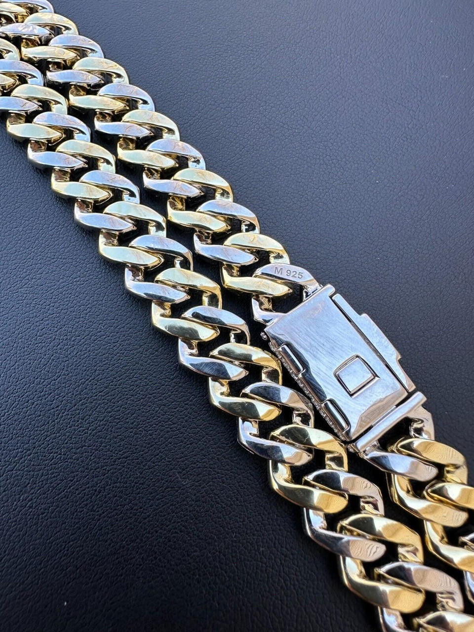 MOISSANITE #1 Bestseller Miami Cuban Link Prong Chain Necklace Iced Out - 14k Gold Vermeil & 925 Silver - 8mm-20mm - 16" - 30"