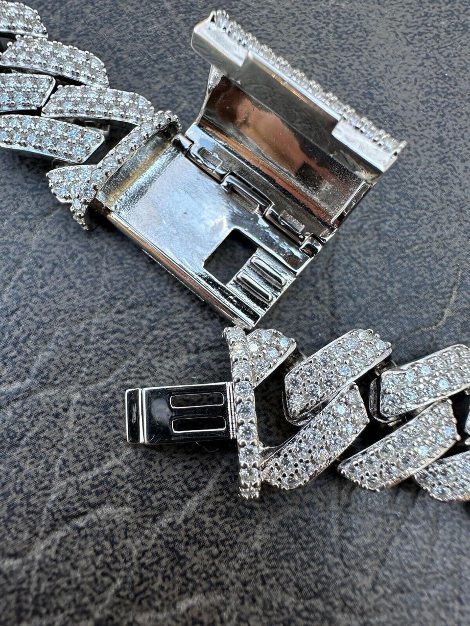 MOISSANITE #1 Bestseller Miami Cuban Link Prong Chain Necklace Iced Out - 925 Silver - 8mm-20mm - 16-30"