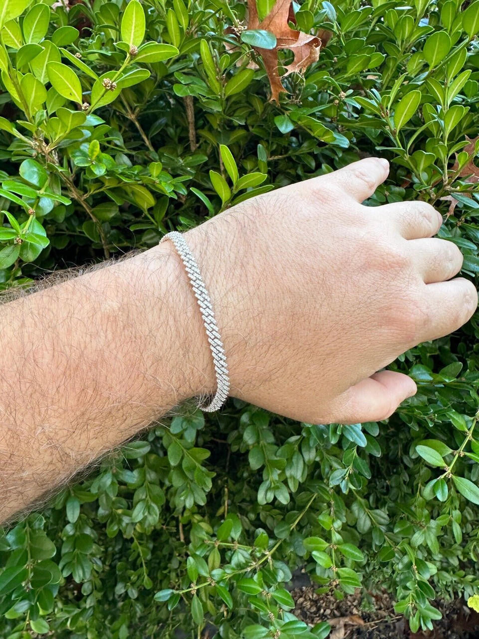 MOISSANITE Micro Prong Miami Cuban Link Bracelet Iced Out - 925 Silver - 5mm - 6" - 8.5"