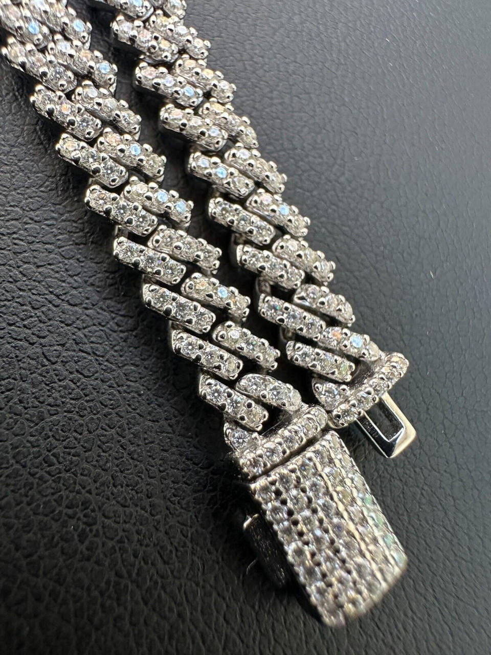 MOISSANITE Micro Prong Miami Cuban Link Bracelet Iced Out - 925 Silver - 5mm - 6" - 8.5"