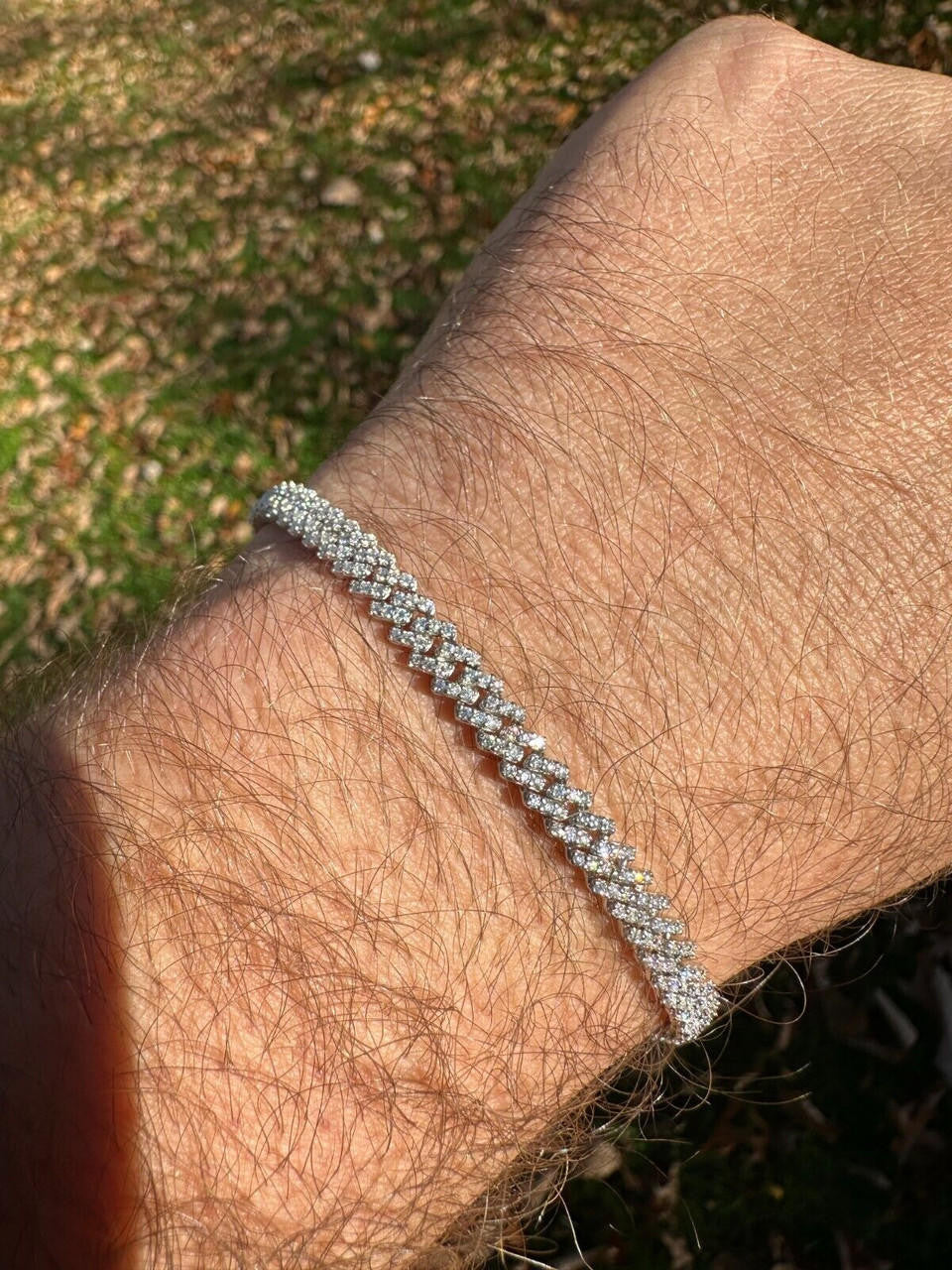 MOISSANITE Micro Prong Miami Cuban Link Bracelet Iced Out - 925 Silver - 5mm - 6" - 8.5"