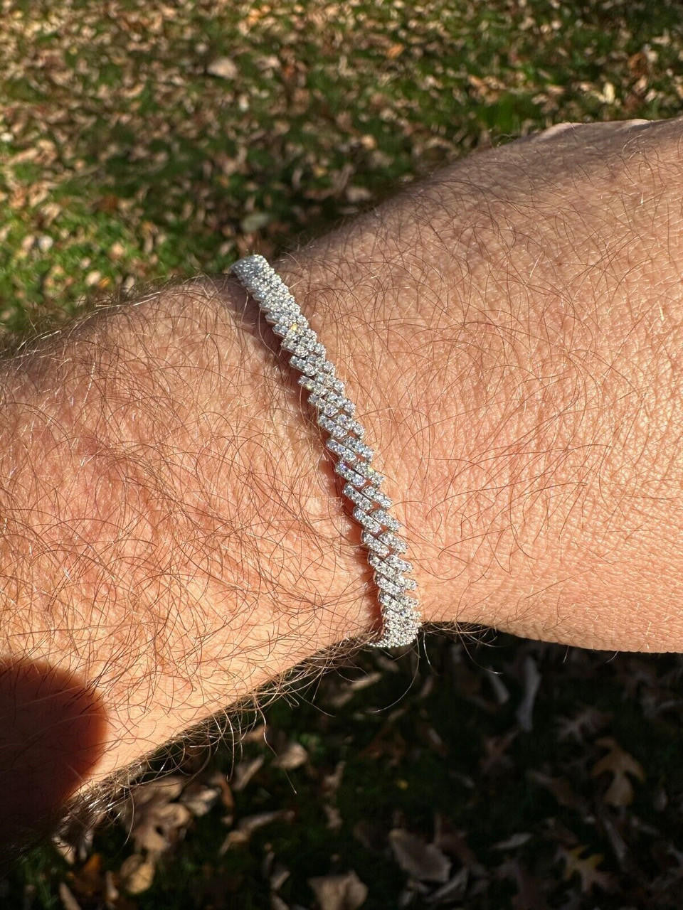 MOISSANITE Micro Prong Miami Cuban Link Bracelet Iced Out - 925 Silver - 5mm - 6" - 8.5"