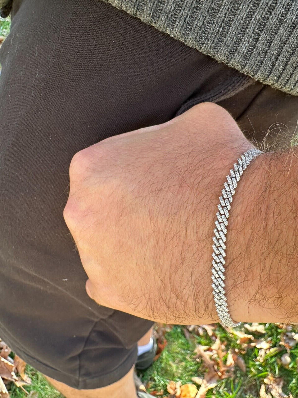 MOISSANITE Micro Prong Miami Cuban Link Bracelet Iced Out - 925 Silver - 5mm - 6" - 8.5"