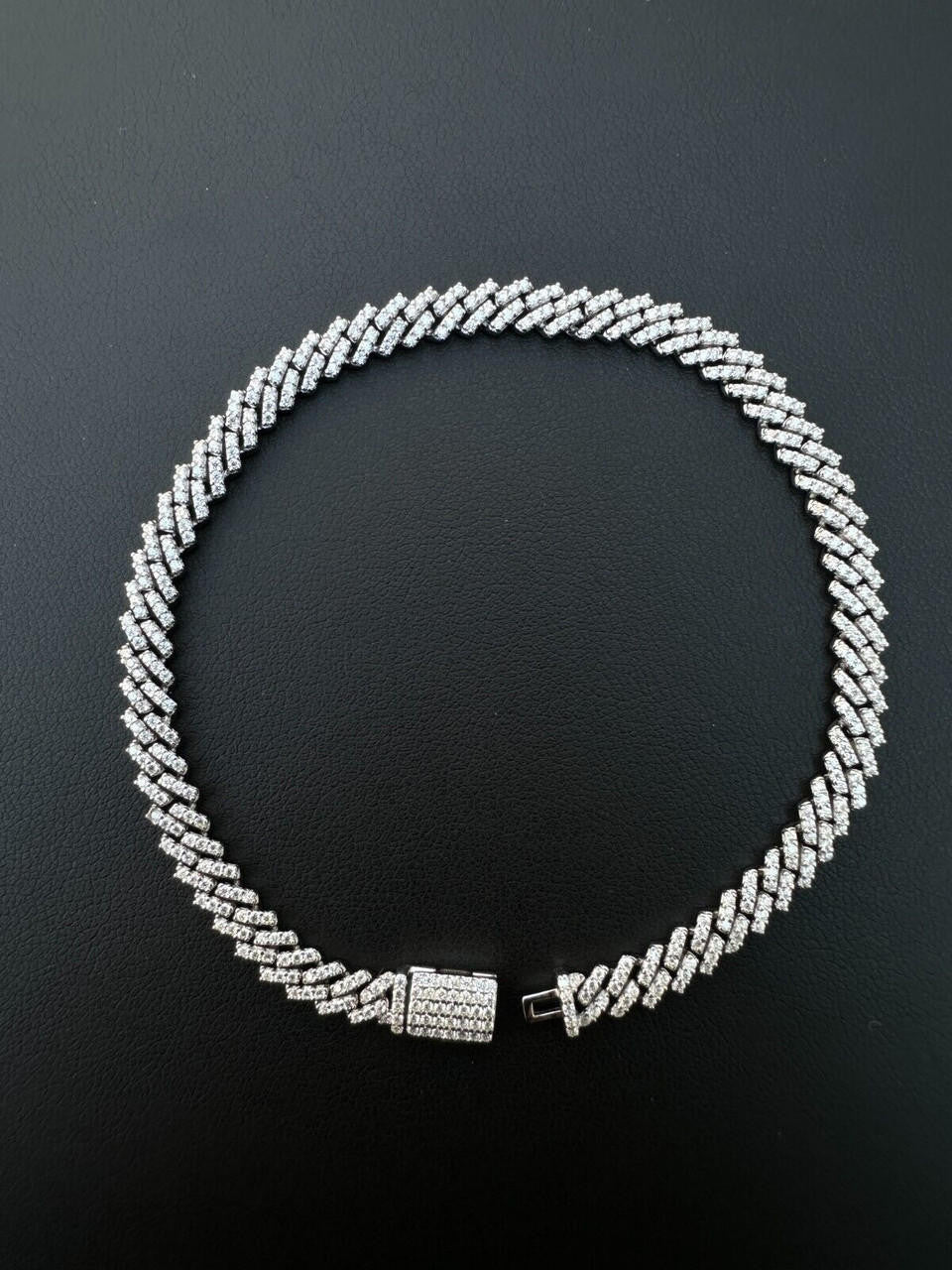 MOISSANITE Micro Prong Miami Cuban Link Bracelet Iced Out - 925 Silver - 5mm - 6" - 8.5"