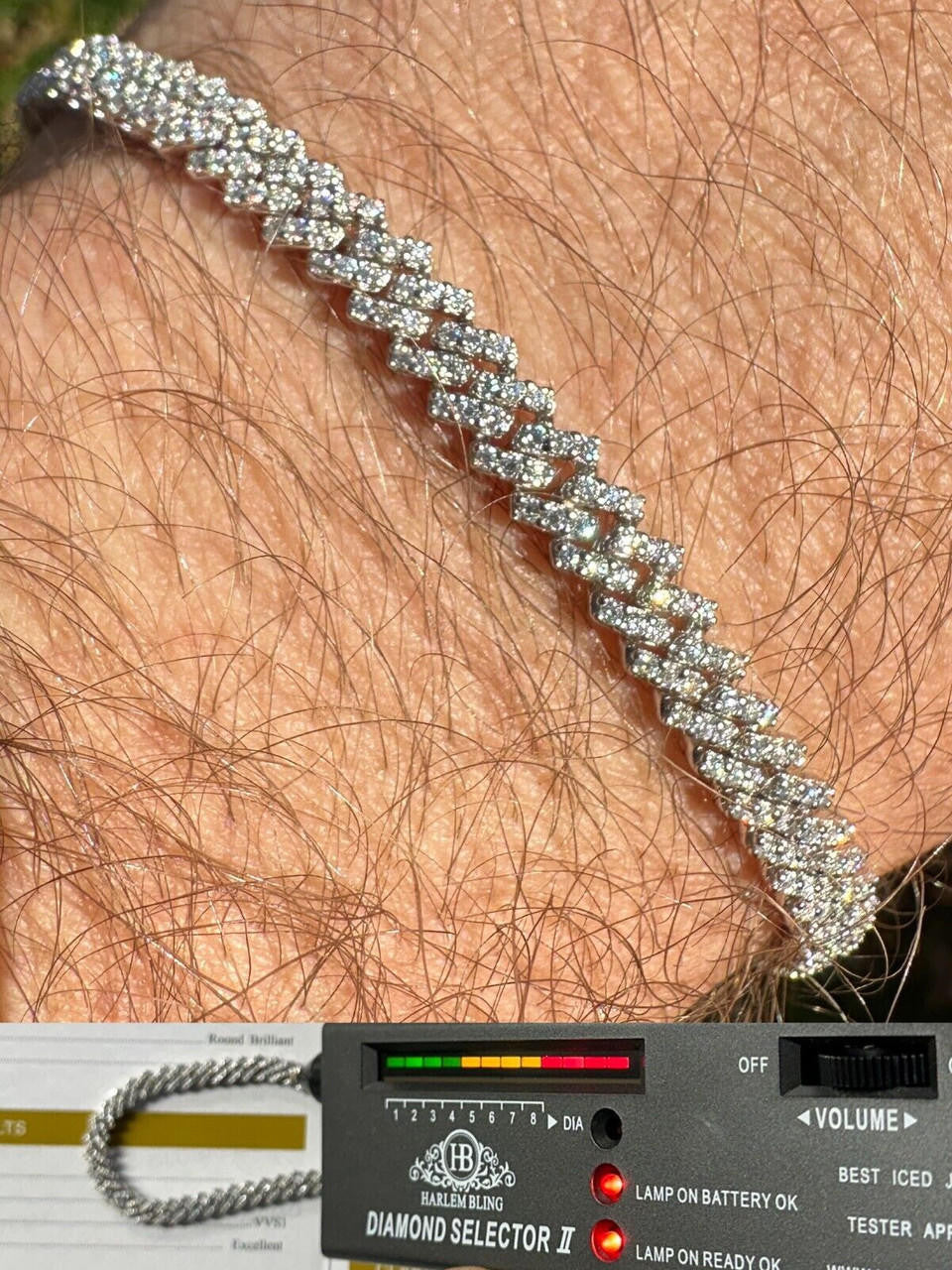 MOISSANITE Micro Prong Miami Cuban Link Bracelet Iced Out - 925 Silver - 5mm - 6" - 8.5"