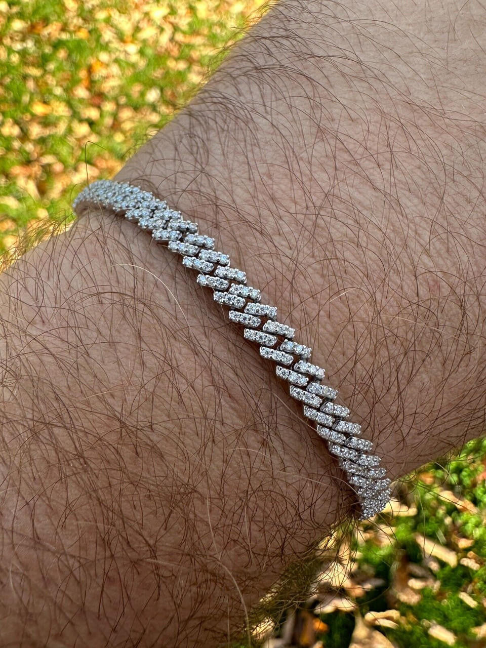 MOISSANITE Micro Prong Miami Cuban Link Bracelet Iced Out - 925 Silver - 5mm - 6" - 8.5"