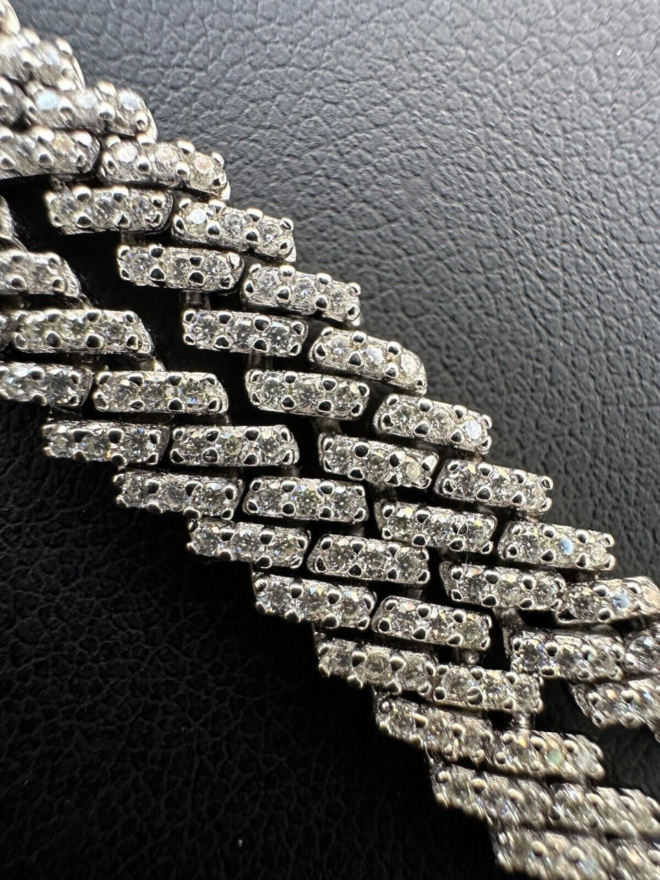 MOISSANITE Micro Prong Miami Cuban Link Bracelet Iced Out - 925 Silver - 5mm - 6" - 8.5"