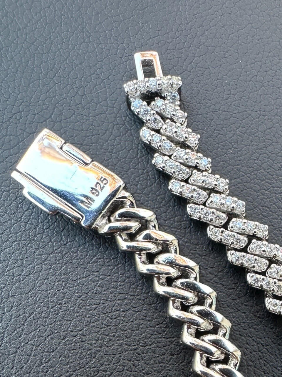 MOISSANITE Micro Prong Miami Cuban Link Bracelet Iced Out - 925 Silver - 5mm - 6" - 8.5"