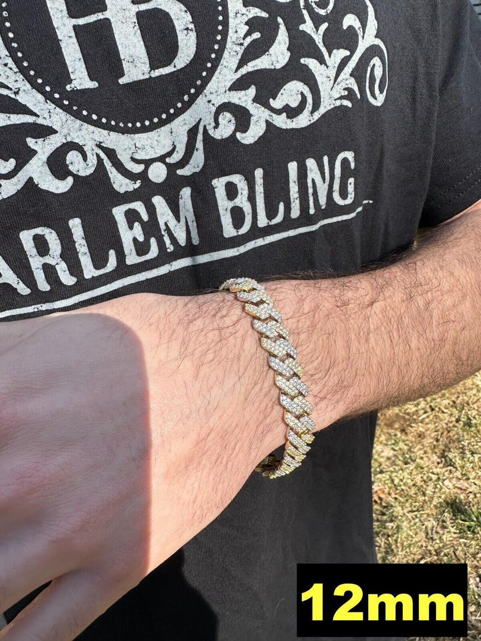 MOISSANITE #1 Bestseller Miami Cuban Link Prong Bracelet Iced Out - 14k Gold Vermeil & 925 Silver - 8mm-20mm - 6" - 9"