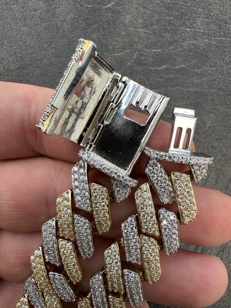 MOISSANITE #1 Bestseller Miami Cuban Link Prong Bracelet Iced Out - 14k Gold Vermeil & 925 Silver - 8mm-20mm - 6" - 9"