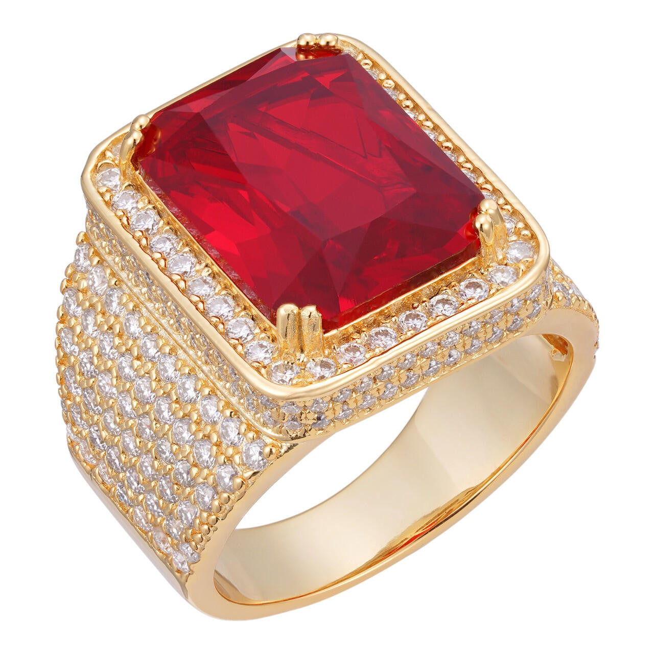 MOISSANITE Royal Family Ring - 14k Gold Vermeil 925 Silver