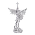 MOISSANITE Saint St Michael Slaying Dragon Archangel Pendant - 925 Silver - 3 Sizes 1"-3"