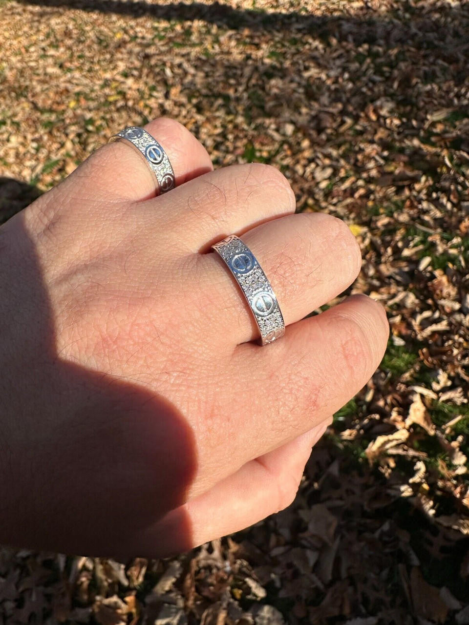 MOISSANITE Love Ring Eternity Band - 925 Silver