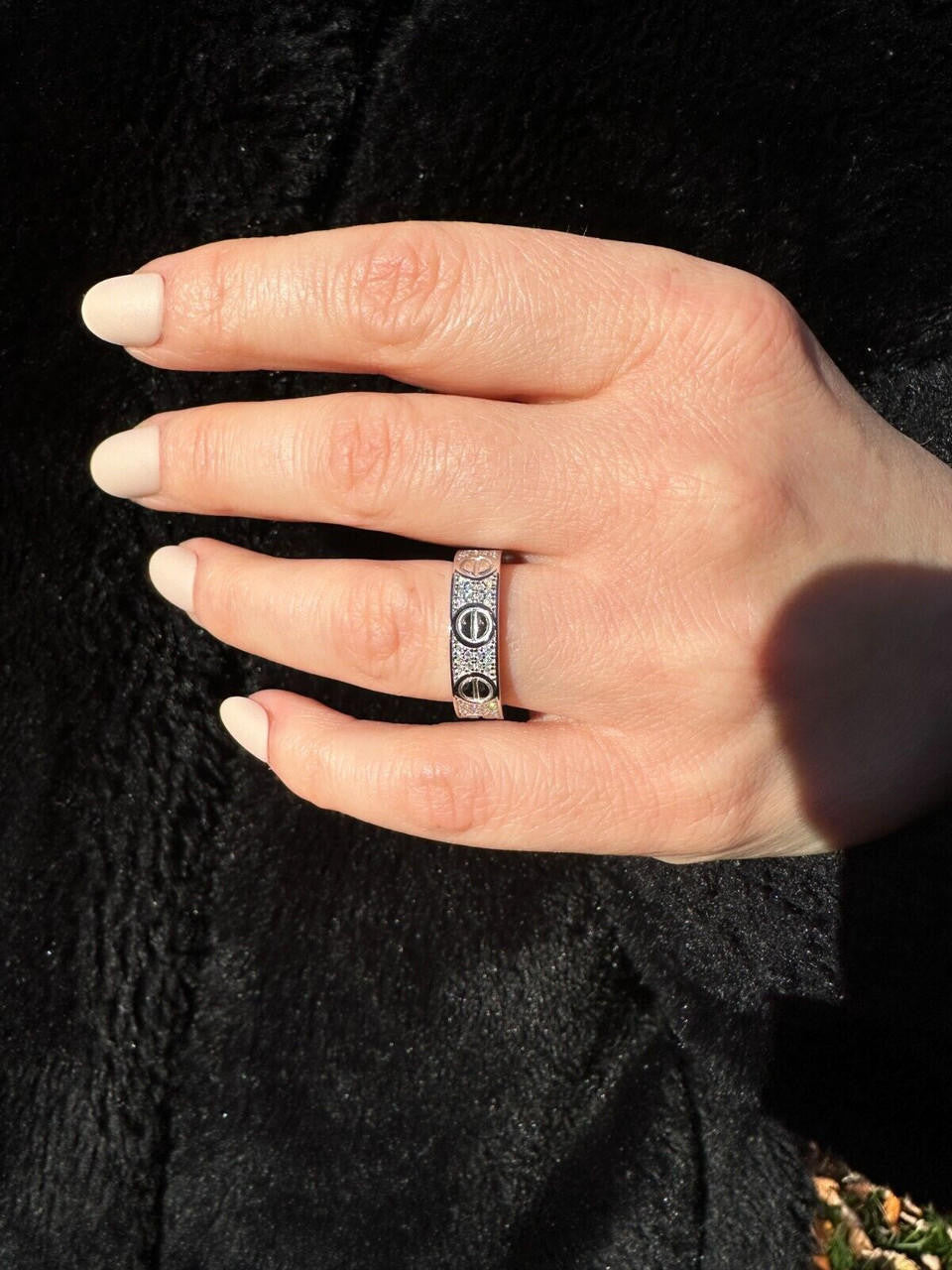 MOISSANITE Love Ring Eternity Band - 925 Silver