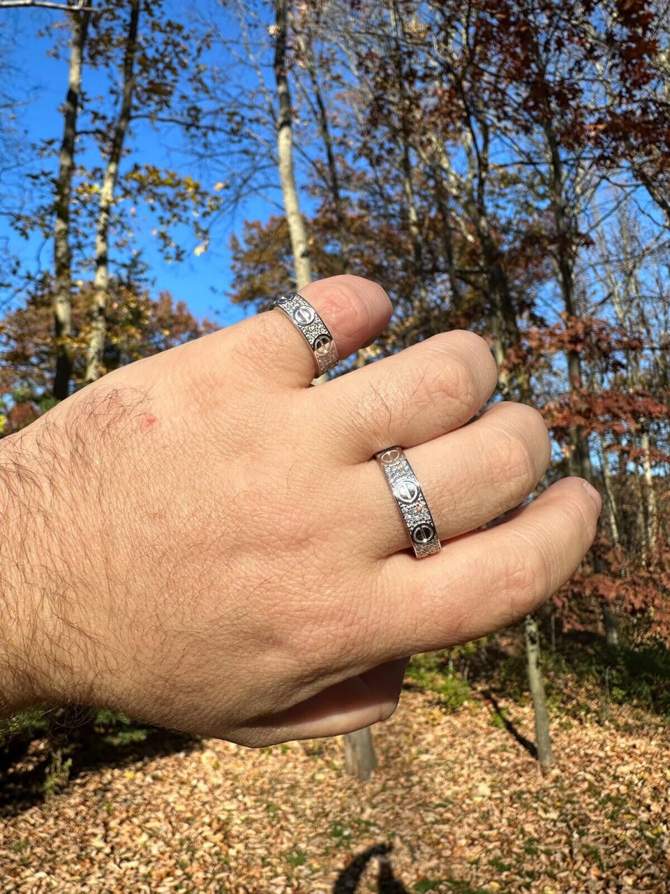 MOISSANITE Love Ring Eternity Band - 925 Silver