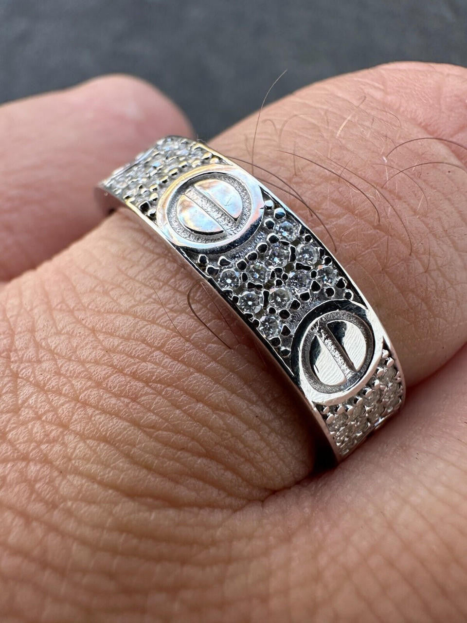 MOISSANITE Love Ring Eternity Band - 925 Silver