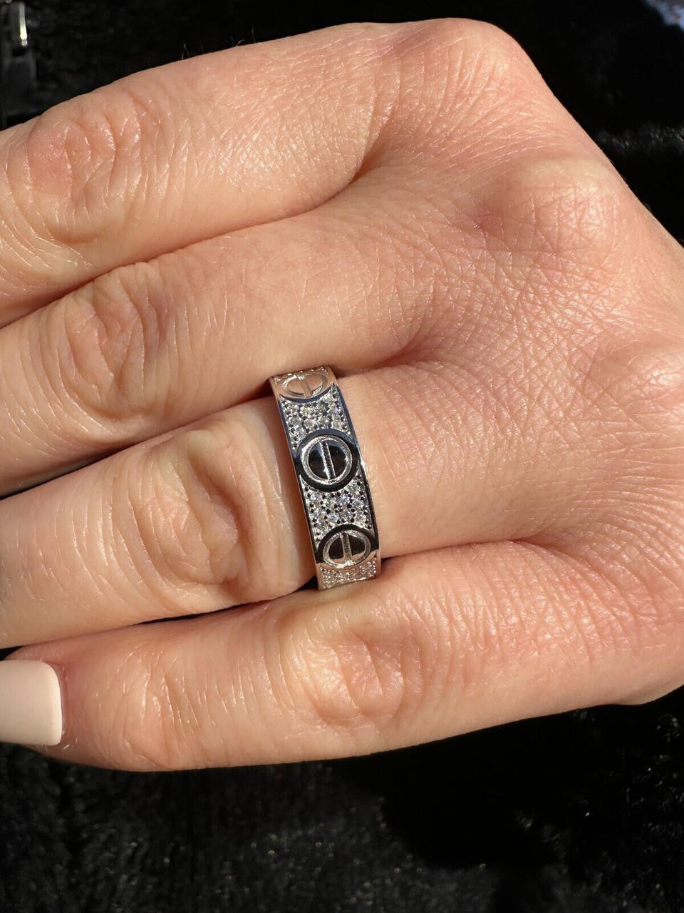 MOISSANITE Love Ring Eternity Band - 925 Silver