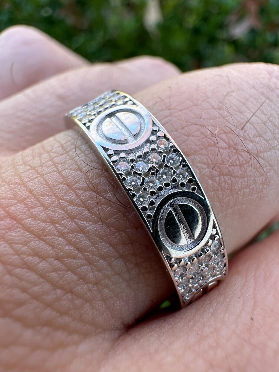 MOISSANITE Love Ring Eternity Band - 925 Silver
