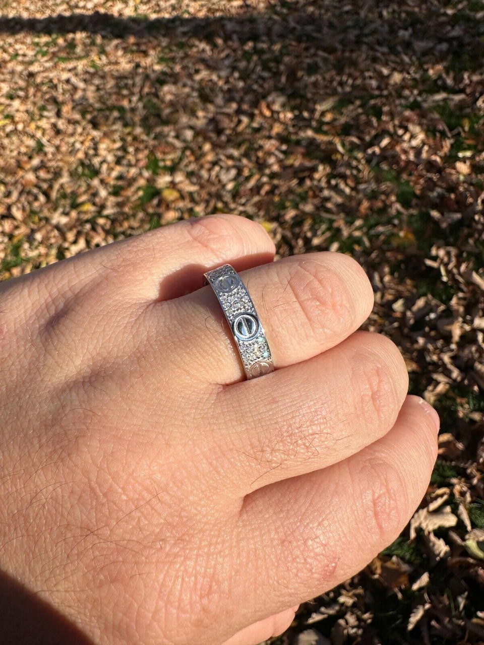MOISSANITE Love Ring Eternity Band - 925 Silver