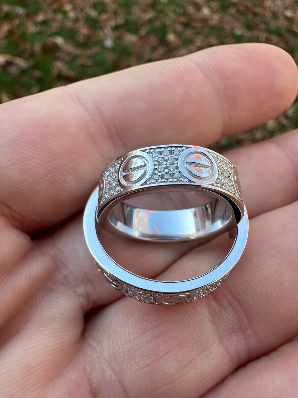 MOISSANITE Love Ring Eternity Band - 925 Silver